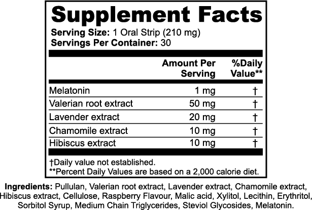 Serenify Sleep Oral Strips — Raspberry