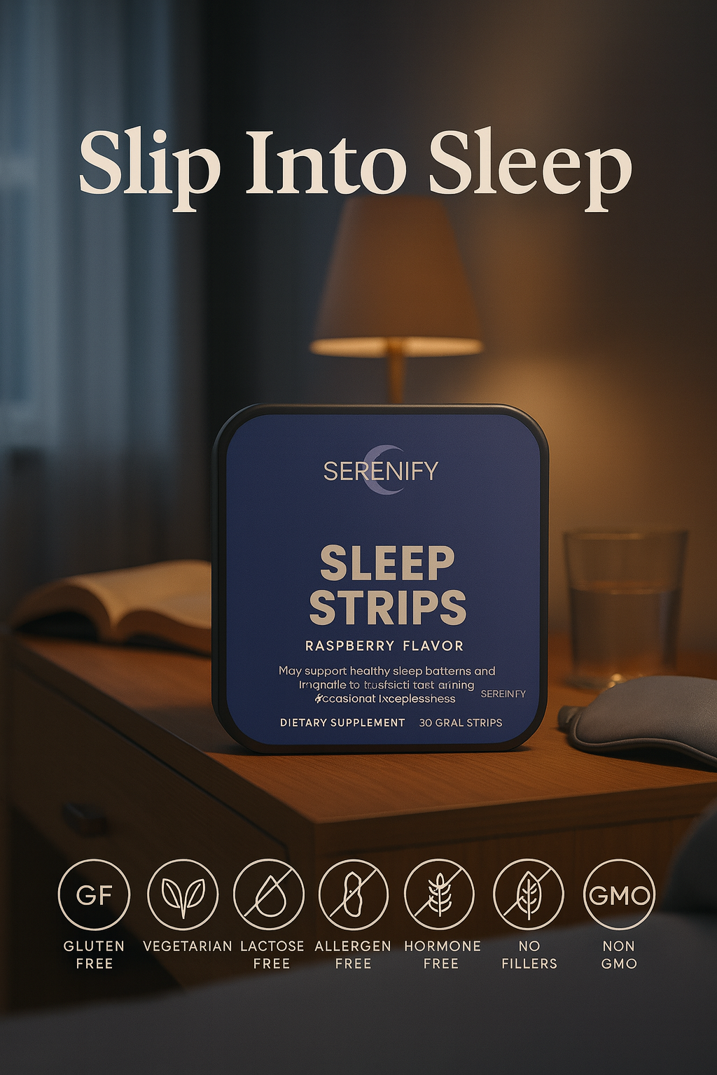 Serenify Sleep Oral Strips — Raspberry